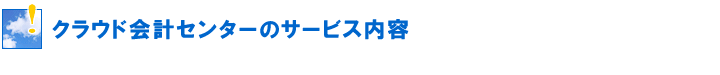 クラウド会計センターのサービス内容